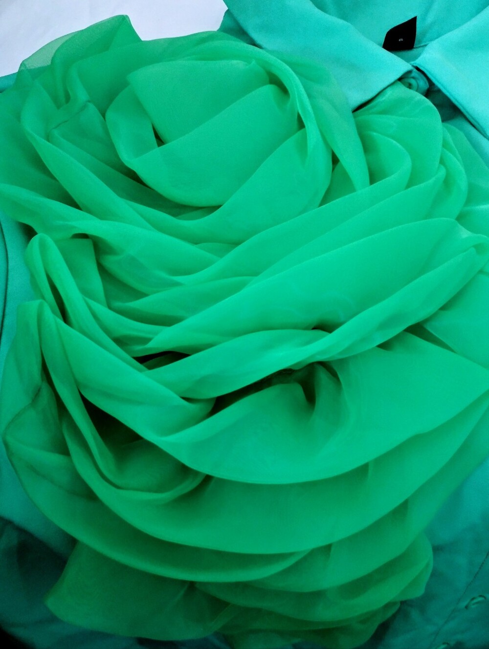 NEW Green Statement Rosette Blouse Size 1XL